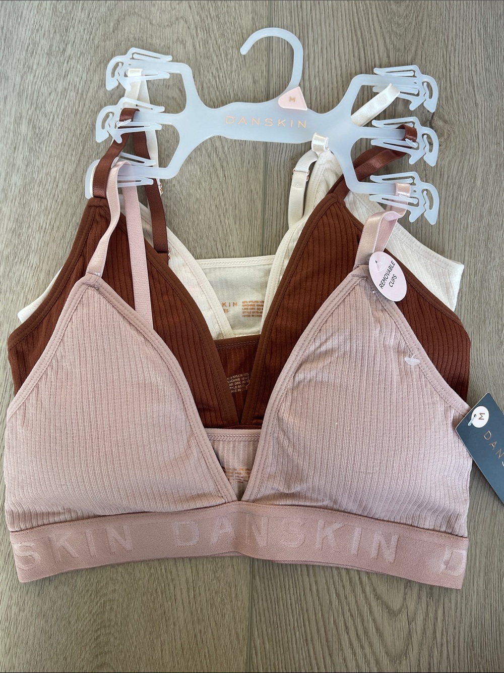 Danskin Ribbed Bralette - Blush Pink
